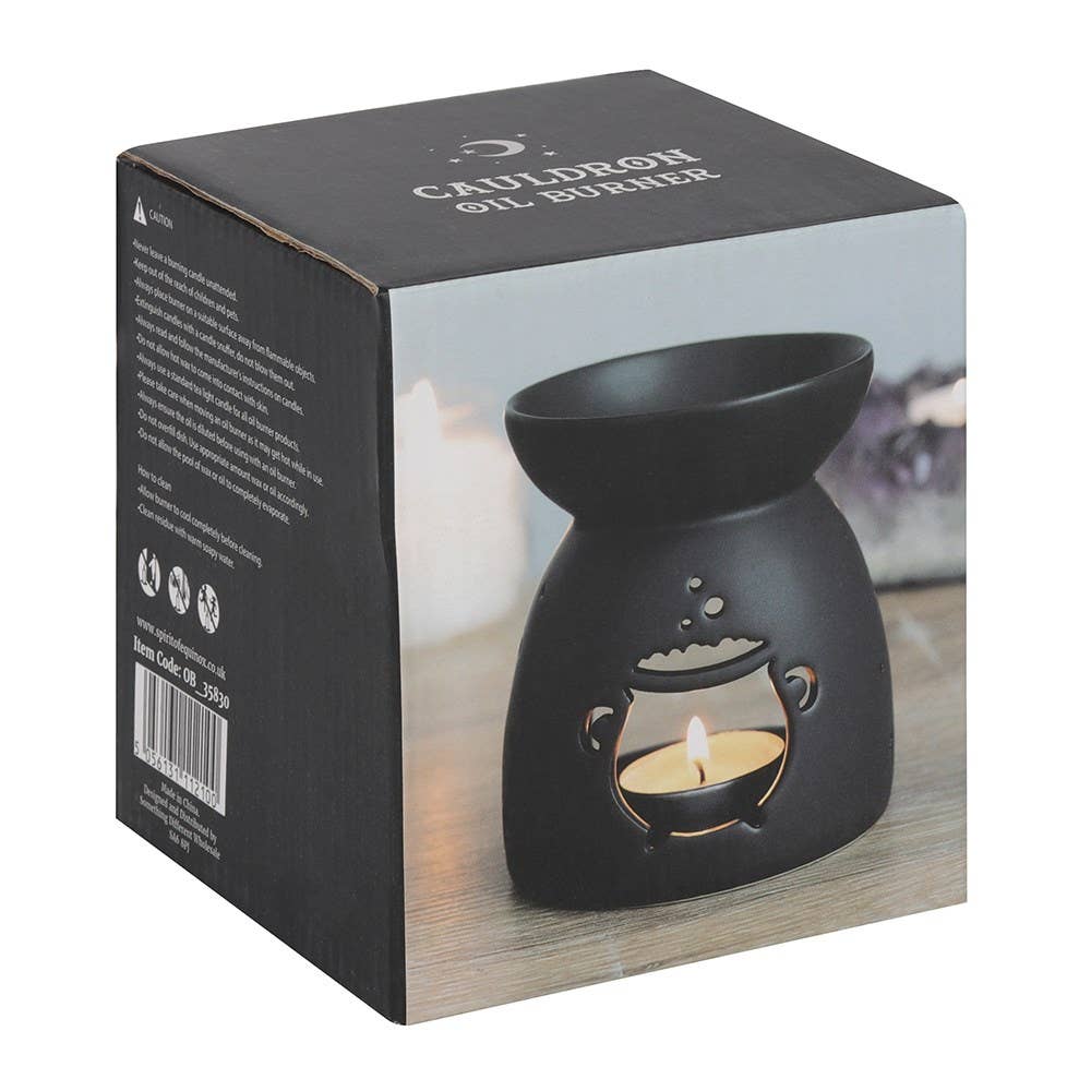 Gothic Black Cauldron Cut Out Oil Burner and Wax Warmer