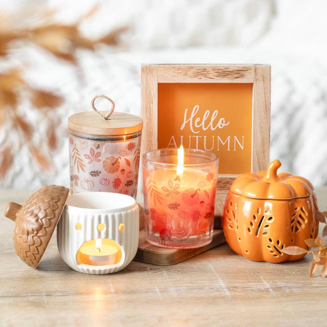 Orange Autumn Leaves Fall Pumpkin Wax Warmer