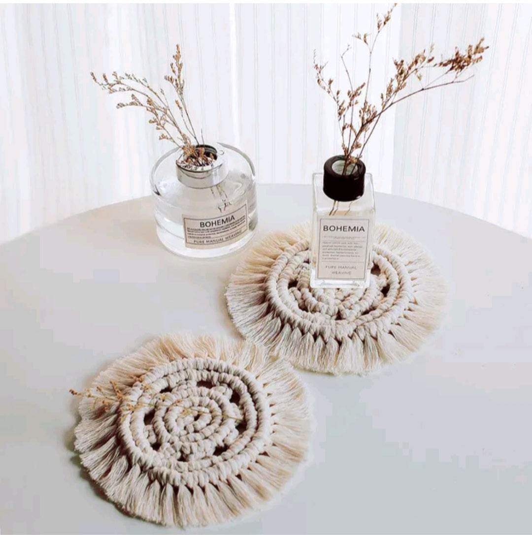 Macrame Coaster Set of 2